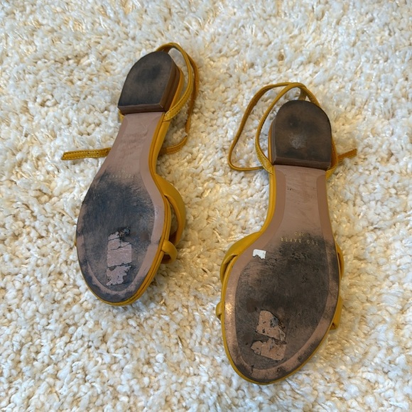 Ted Baker London Womens Leather Crisscrossing Straps Sheahh Sandal Yellow Size 8 - Picture 6 of 6